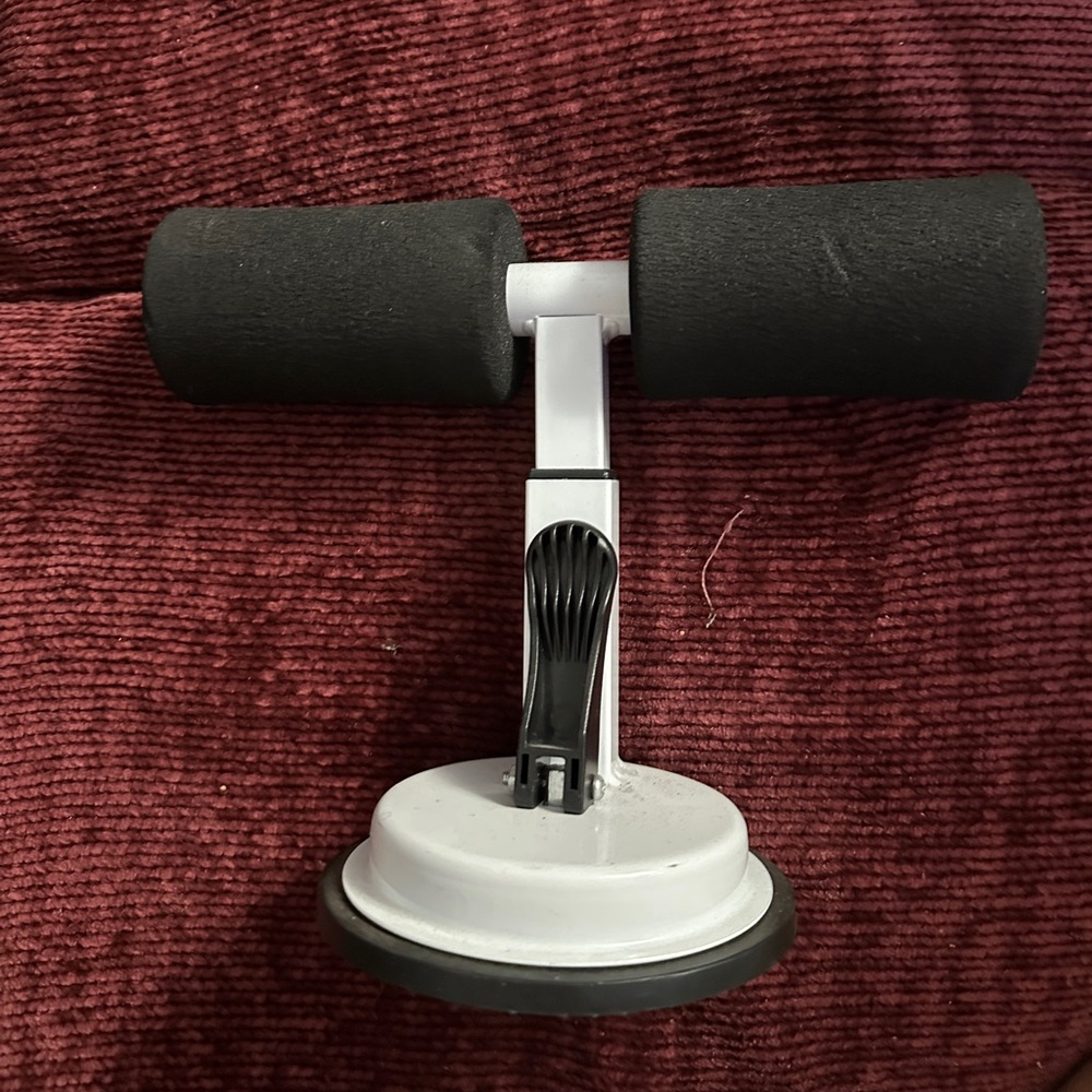 Black and White Sit Up Bench Exercise Equipment